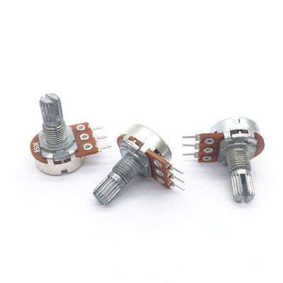 WH148 Chiết áp quay Tuổi thọ cao Điều khiển âm lượng Tuyến tính B50K B10K Chiết áp Chiết áp màng carbon cho âm thanh