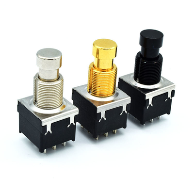Nhà sản xuất Soft Click 3PDT Bàn đạp hiệu ứng ghi-ta Công tắc chân 9 chân Công tắc chân hiệu ứng Công tắc nút ấn