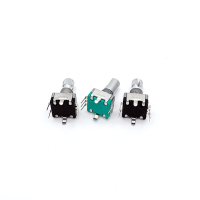 Công tắc xoay liên tục 11mm Núm xoay xoay chiều 300V AC với nút nhấn 360 độ