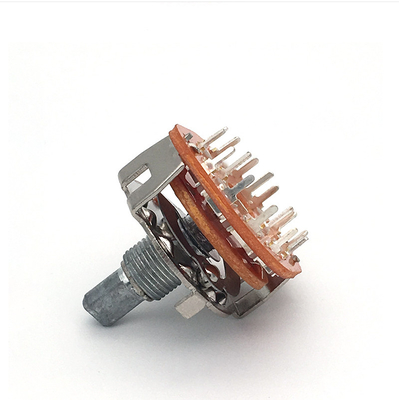 DIP 22mm 1 cực Công tắc xoay 12 chiều CE Một cực 4 vị trí Quay