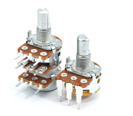 Chiết áp kép 250v A10k 6 chân 16mm